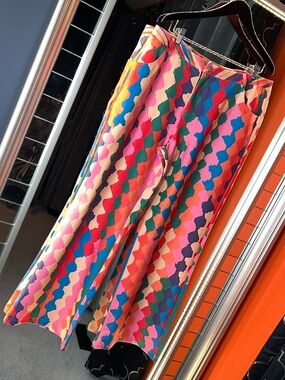 Chromatic Confetti Dream High-Waisted Wide Leg Trousers 🎨🌈🍑